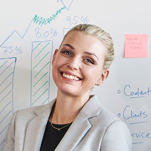 woman smiling